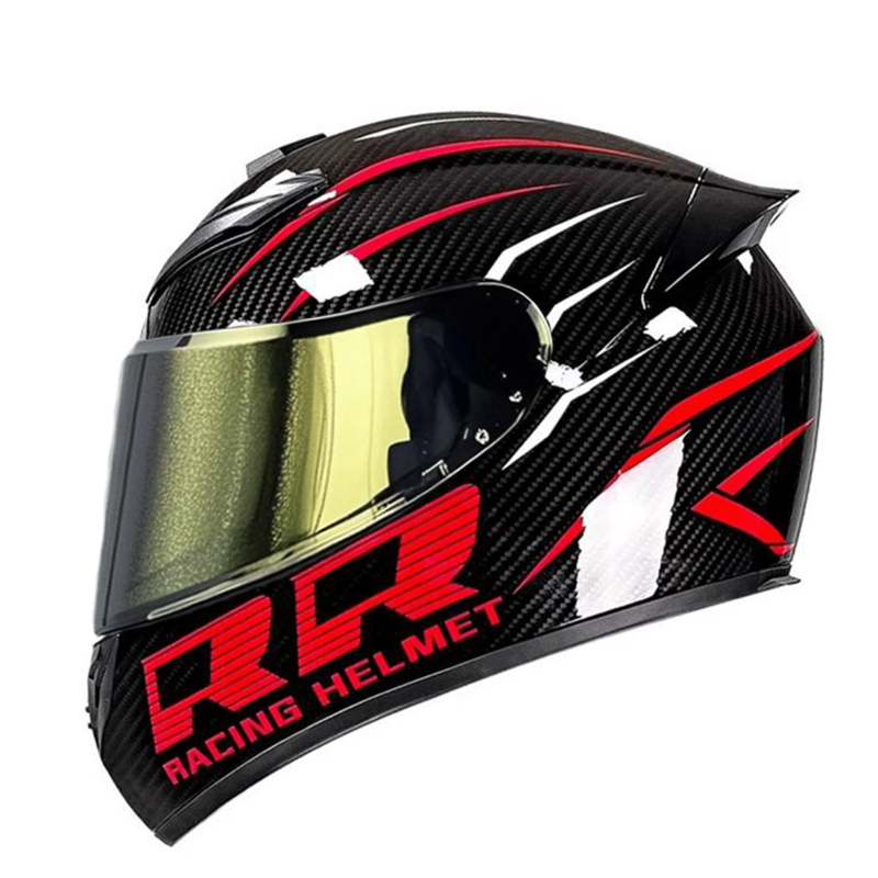 Full Face Motorcycle Helmet With Bluetooth - Helm Motor Unisex DOT Helm Keselamatan