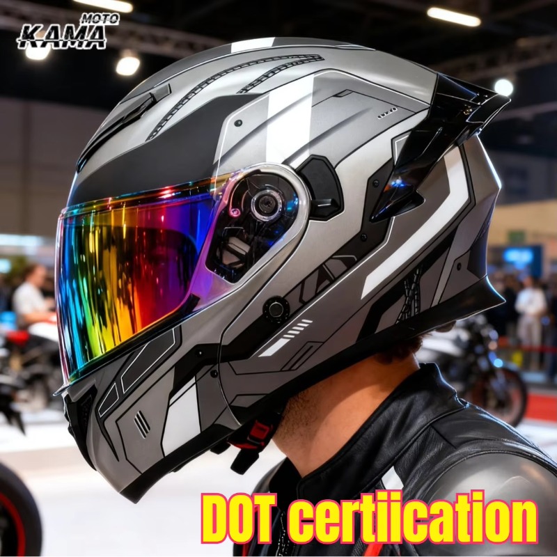 Helm Motor DOT Approved, Doubl - Modular Flip Up Motorcycle Helmet Dot Approved ulasan dan harga