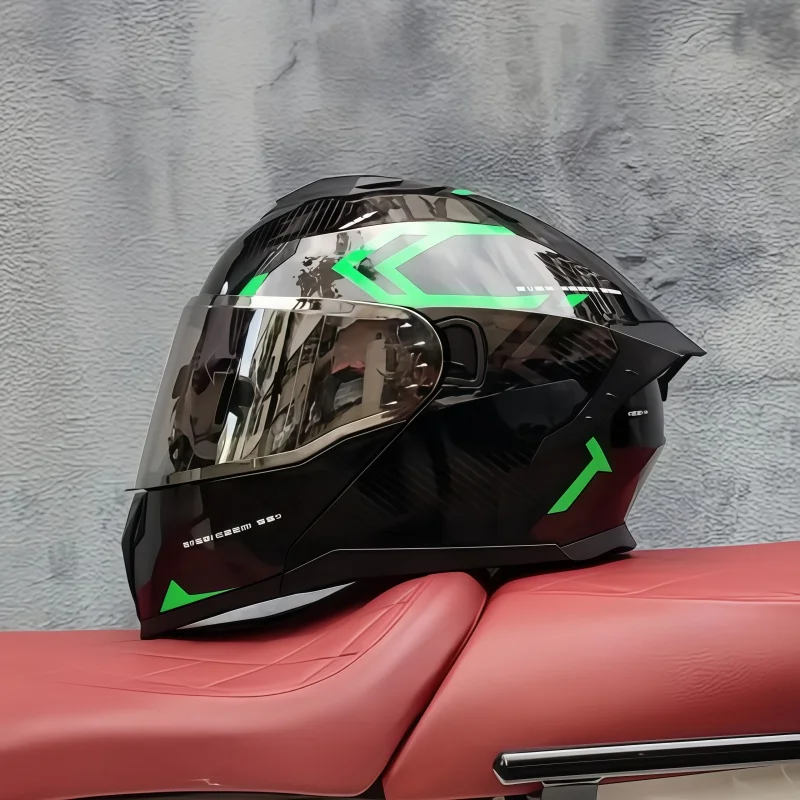 Helm Motor Balap Full Face Uni - Dual Visor Motorcycle Racing Helmet ulasan dan harga