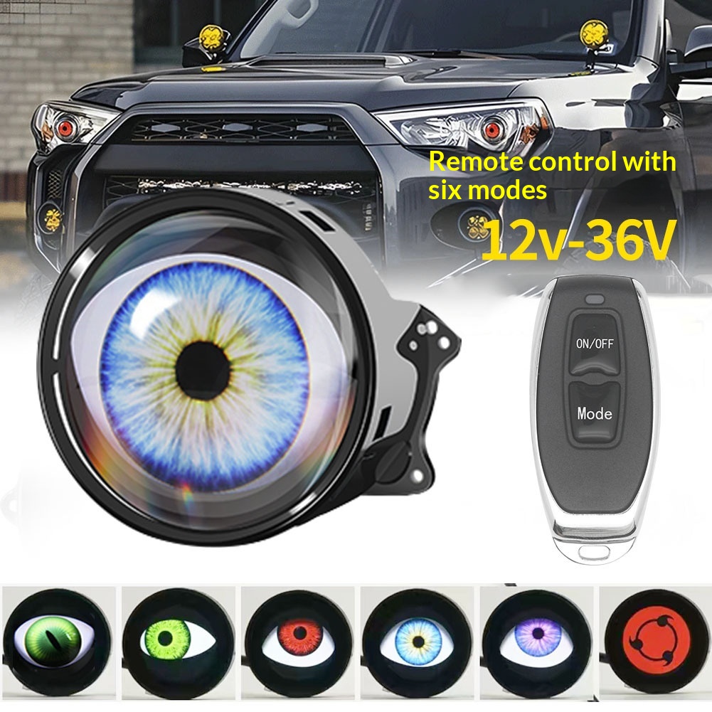 Lampu Depan LED Devil Eye, Lam - Universal Motorcycle Led Headlight Projector ulasan dan harga