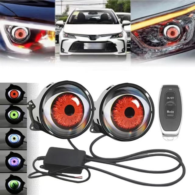 Lampu Depan LED Devil Eye, Lam - Universal Motorcycle Led Headlight Projector ulasan dan harga