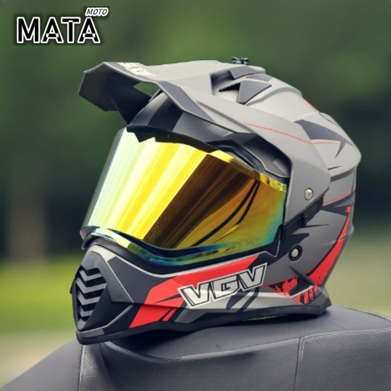 Helm Motor VGV Motocross Berse - Full Face Motorcycle Helmet With Bluetooth ulasan dan harga